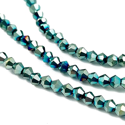 Transparent Electroplate Glass Beads Strands EGLA-A039-T3mm-UA06-1