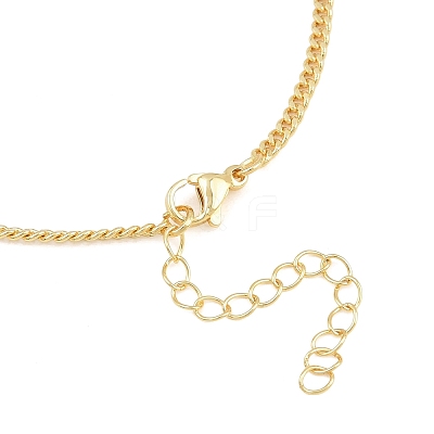 Brass Curb Chain Bracelet Making KK-CBADBBF-05G-1