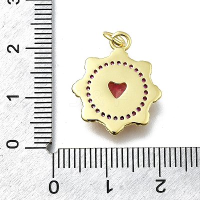 Brass Micro Pave Cubic Zirconia Pendants KK-K400-34G-1