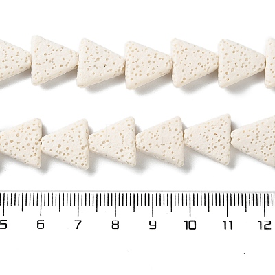 Triangle Dyed Natural Lava Rock Beads Strands G-O126-04A-02-1