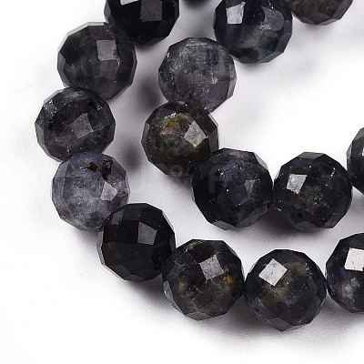 Natural Cordierite/Iolite/Dichroite Beads Strands G-S345-8mm-27-1
