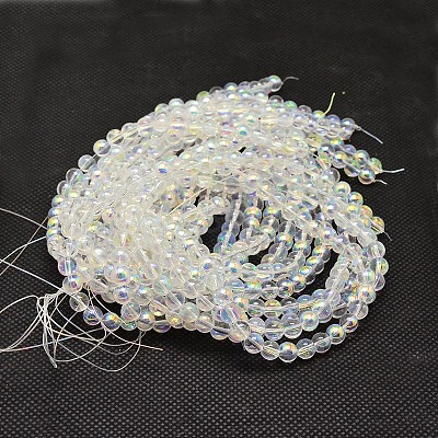 Imitate Austrian Crystal Electroplate Glass Round Bead Strands X-GLAA-F030-10mm-B01-1