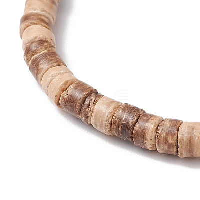 2Pcs Starfish & Tortoise Natural Coconut with Synthetic Turquoise Beads Stretch Bracelets for Men Women BJEW-JB11743-1