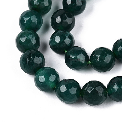Dyed Natural White Jade Beads Strands G-T139-8mm-60-19-1