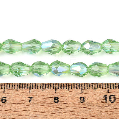Transparent Electroplate Glass Beads Strands LS-EGLA-N023-6x8mm-A08-1