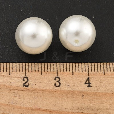 Baking Paint Pearlized Glass Pearl Round Beads HY-S004-01B-1
