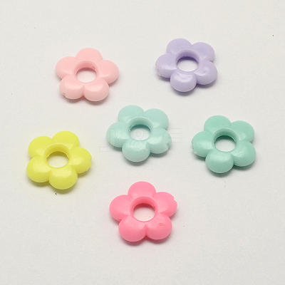 Opaque Acrylic Flower Bead Frames SACR-Q100-M054-1