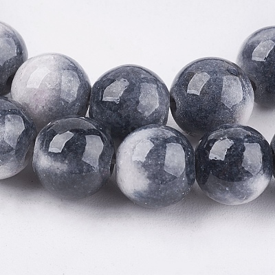 Natural White Jade Beads Strands X-G-H1627-8MM-2-1