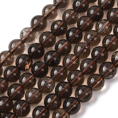 Natural Smoky Quartz Bead Strands G-G735-28-8mm-1