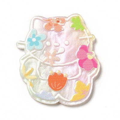 Printed Opaque Acrylic Pendants SACR-G031-01A-1
