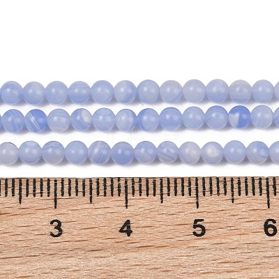 Dyed Synthetic Blue Lace Agate Beads Strands GG-CBA0389-A02-3mm-1