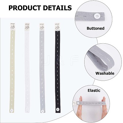 20Pcs 4 Colors TPU Elastic Binding Straps FIND-GF0004-19-1