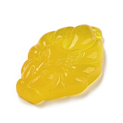 Dyed Natural Agate Carved Pendants G-A098-01E-1