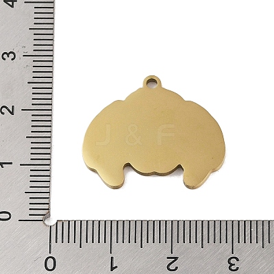 201 Stainless Steel Pendants STAS-C095-09G-1