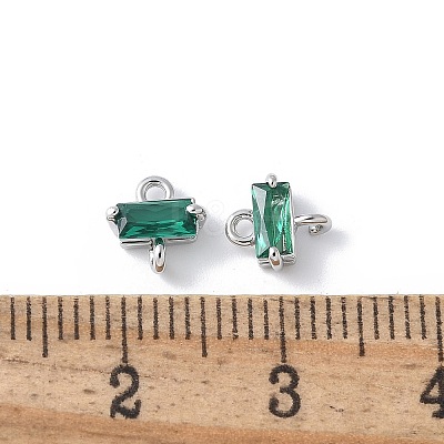 Brass Pave Cubic Zirconia Connector Charms KK-F892-53P-04-1