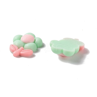 Spray Painted Resin Cabochons RESI-G031-15-1