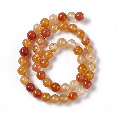 Natural Red Agate Beads Strands G-C011-01C-1