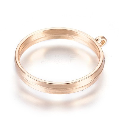 Alloy Open Back Bezel Pendants PALLOY-WH0030-01G-1