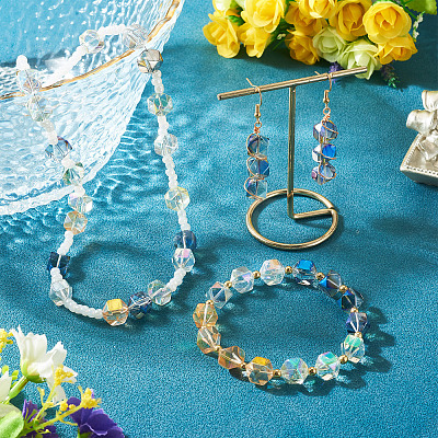 60Pcs 2 Colors Electroplate Glass Beads EGLA-TADJ0001-19A-1