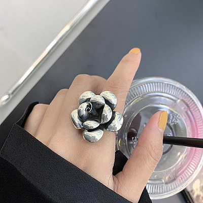 Flower Adjustabl Brass Cuff Rings FS-WGD8EDC-02-1