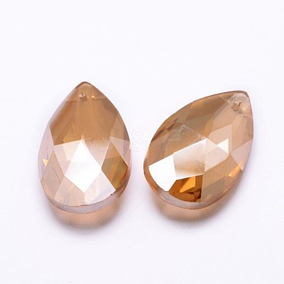 Electroplate Glass Pendants X-EGLA-K011-03-1
