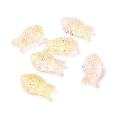 Transparent Spray Painted Glass Beads X1-GLAA-I050-10F-1