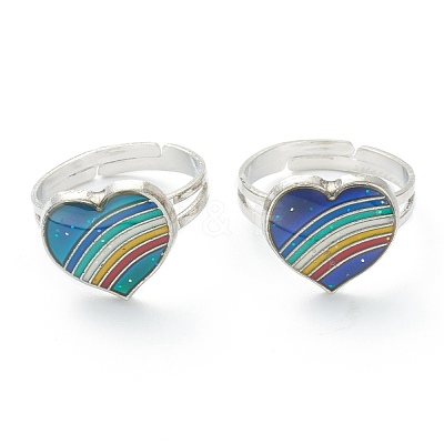 Adjustable Iron Finger Rings RJEW-B032-10P-1