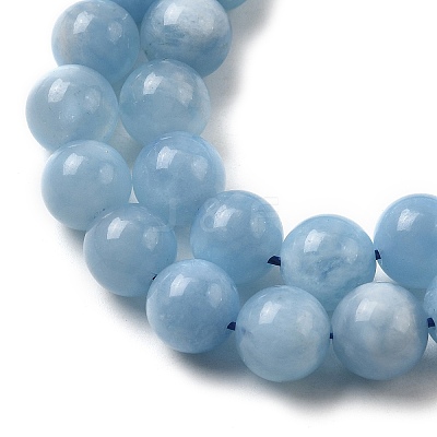 Natural Aquamarine Beads Strands G-D327-C03-8MMA-1