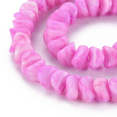 Opaque Baking Paint Crackle Glass Beads Strands EGLA-S174-22B-02-1