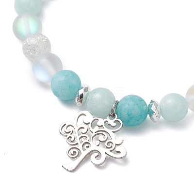 304 Stainless Steel Charm Bracelets BJEW-JB12878-1