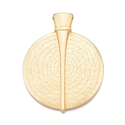 Plating Hammered Alloy Big Pendants PALLOY-T090-10G-1