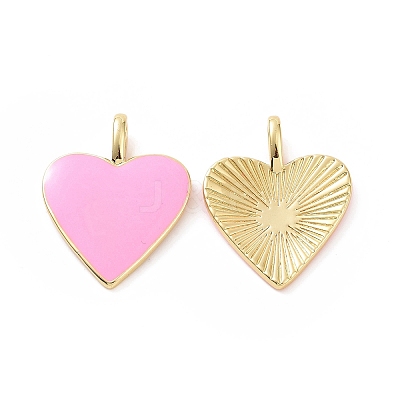 Brass Enamel Pendants KK-P204-14G-C-1