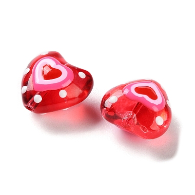 Transparent Glass Enamel Beads LAMP-S068-04B-1