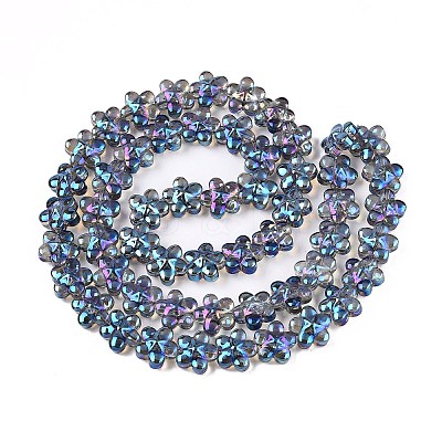 Electroplate Glass Beads Strands EGLA-T028-02Q-1