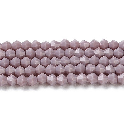 Opaque Solid Color Imitation Jade Glass Beads Strands GLAA-F029-P4mm-13-1