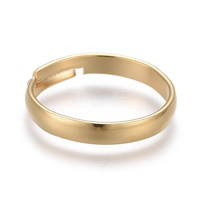 Adjustable 201 Stainless Steel Plain Band Rings STAS-P249-25A-G-1