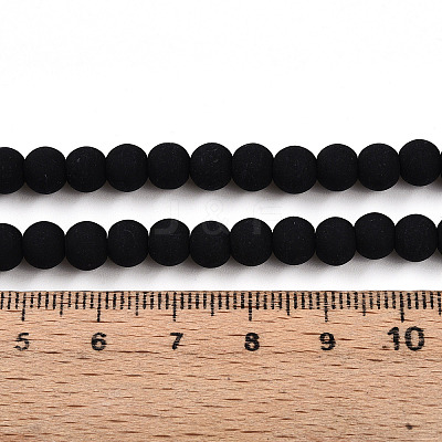 Opaque Glass Beads Strands GLAA-T032-P6mm-MD01-1
