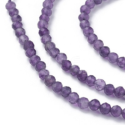 Natural Amethyst Beads Strands X-G-F619-12-2mm-1