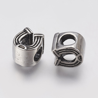 Ion Plating(IP) 304 Stainless Steel European Beads STAS-J022-051AS-1