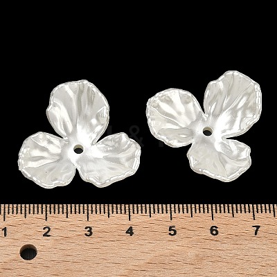 3-Petal ABS Plastic Imitation Pearl Bead Caps KY-F024-03-1