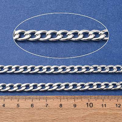 304 Stainless Steel Cuban Link Chains SA-CBA4160-17S-1