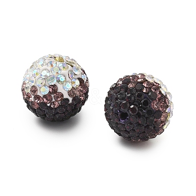 Gradient Color Design Polymer Clay Rhinestone Beads LS-CLAY-NH0001-03C-1