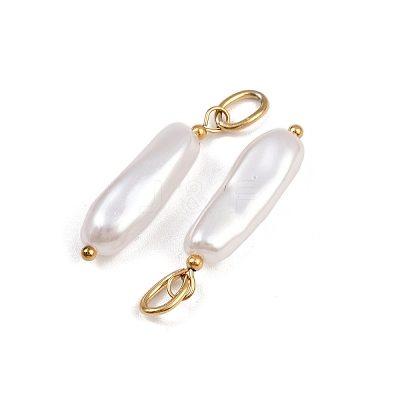 ABS Plastic Pearl Pendants STAS-G357-15G-1
