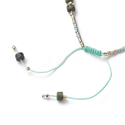 Adjustable Nylon Thread Braided Bead Bracelets BJEW-JB05504-1