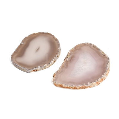 Dyed & Heated Natural Agate Slice Cabochons GG-CBAAF67-01A-1