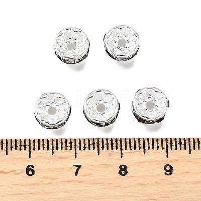 Brass Grade A Rhinestone Spacer Beads RB-A014-Z8mm-12S-1