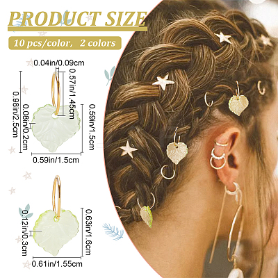 Acrylic Dreadlocks Beads OHAR-AB00006-1