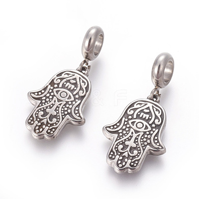 304 Stainless Steel Pendants STAS-E452-34AS-1