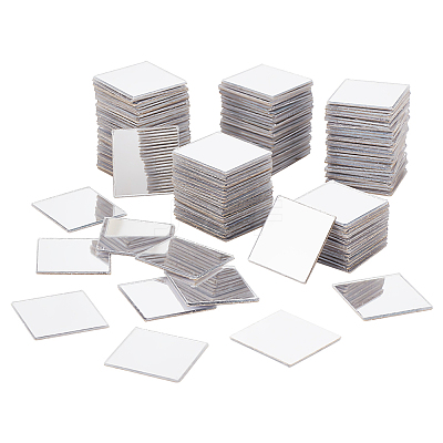 300Pcs Square Acrylic Self Adhesive Acrylic Mosaic Tiles AJEW-PH0011-54-1