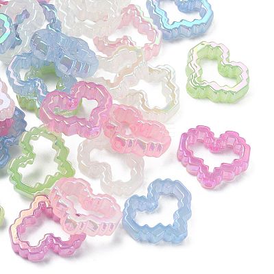 30Pcs UV Plating Acrylic Beads MACR-FS0002-43-1
